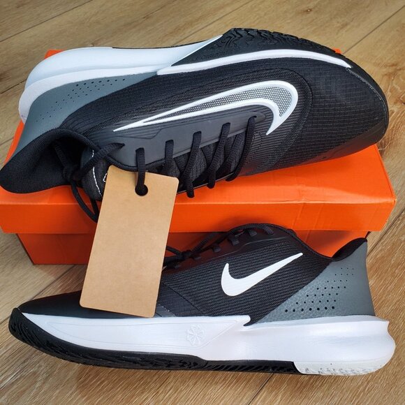 Mens Nike Precision VII Basketball Sneaker Black Grey White FN4322-005 NEW Shoes main image 5